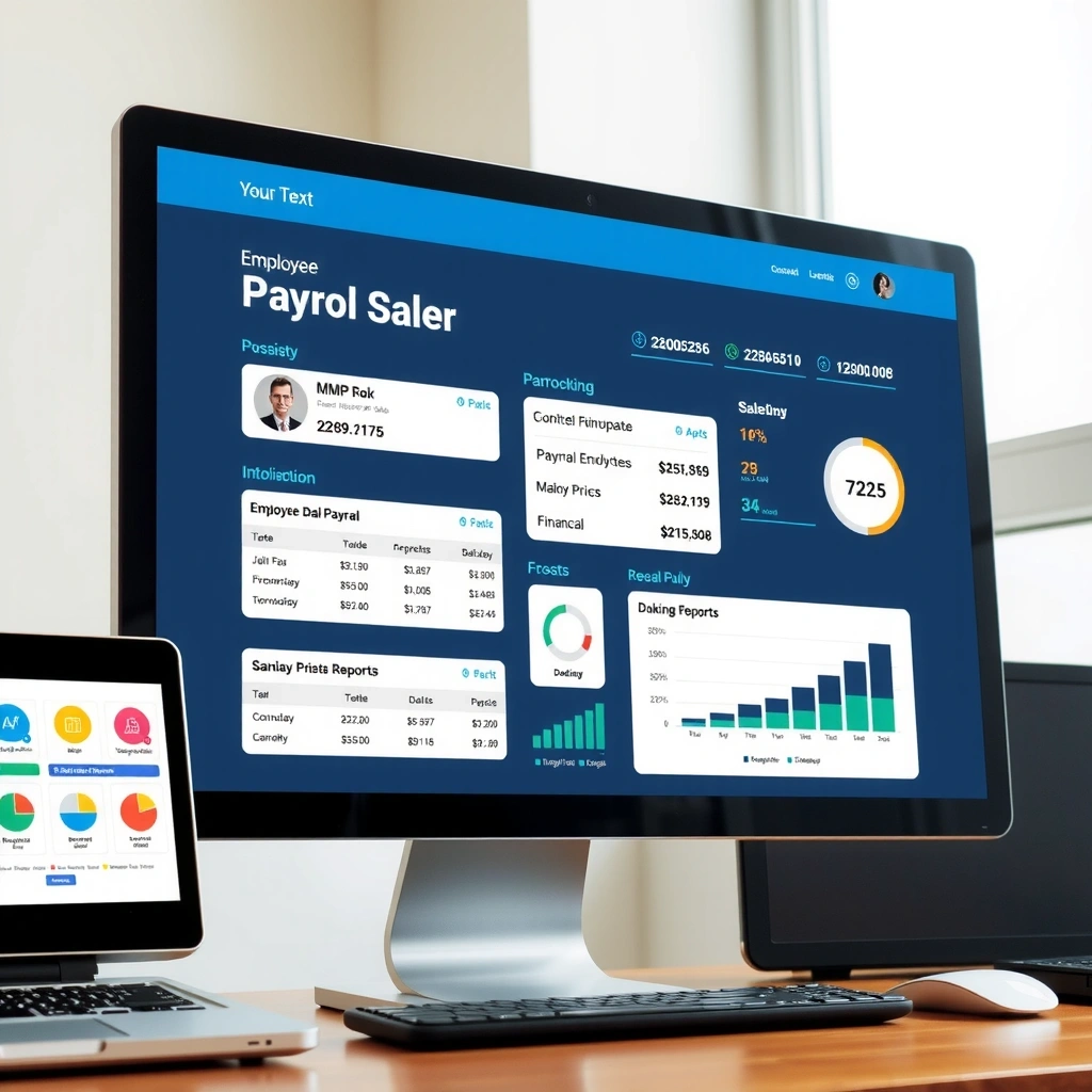 Payroll software dashboard interface